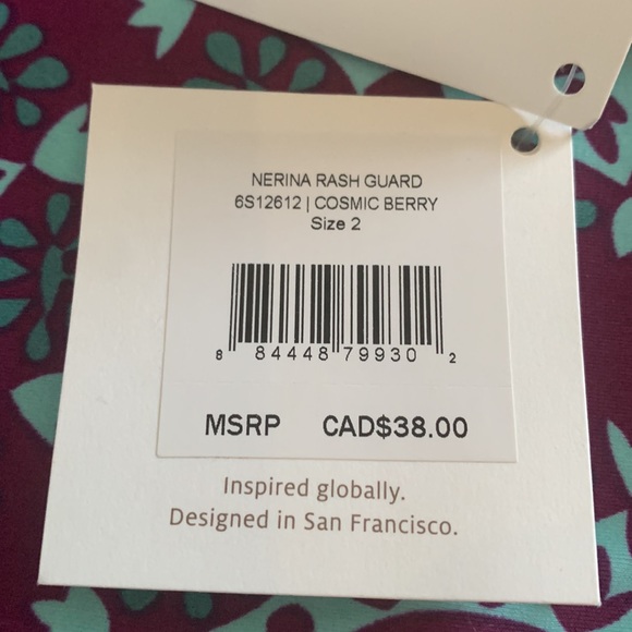 NWT 2 Tea Collection Rash Guard - Picture 2 of 2